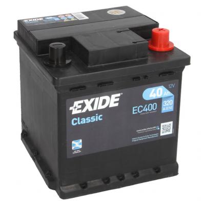 Exide Classic EC400 akkumulátor, 12V 40Ah 320A J+ EU, magas